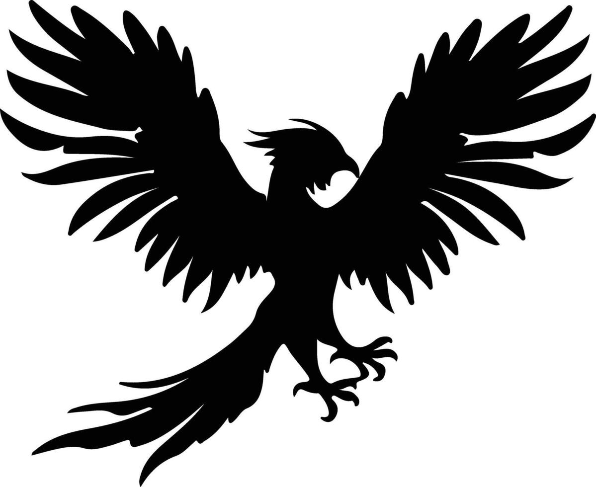 Archaeopteryx schwarz Silhouette vektor