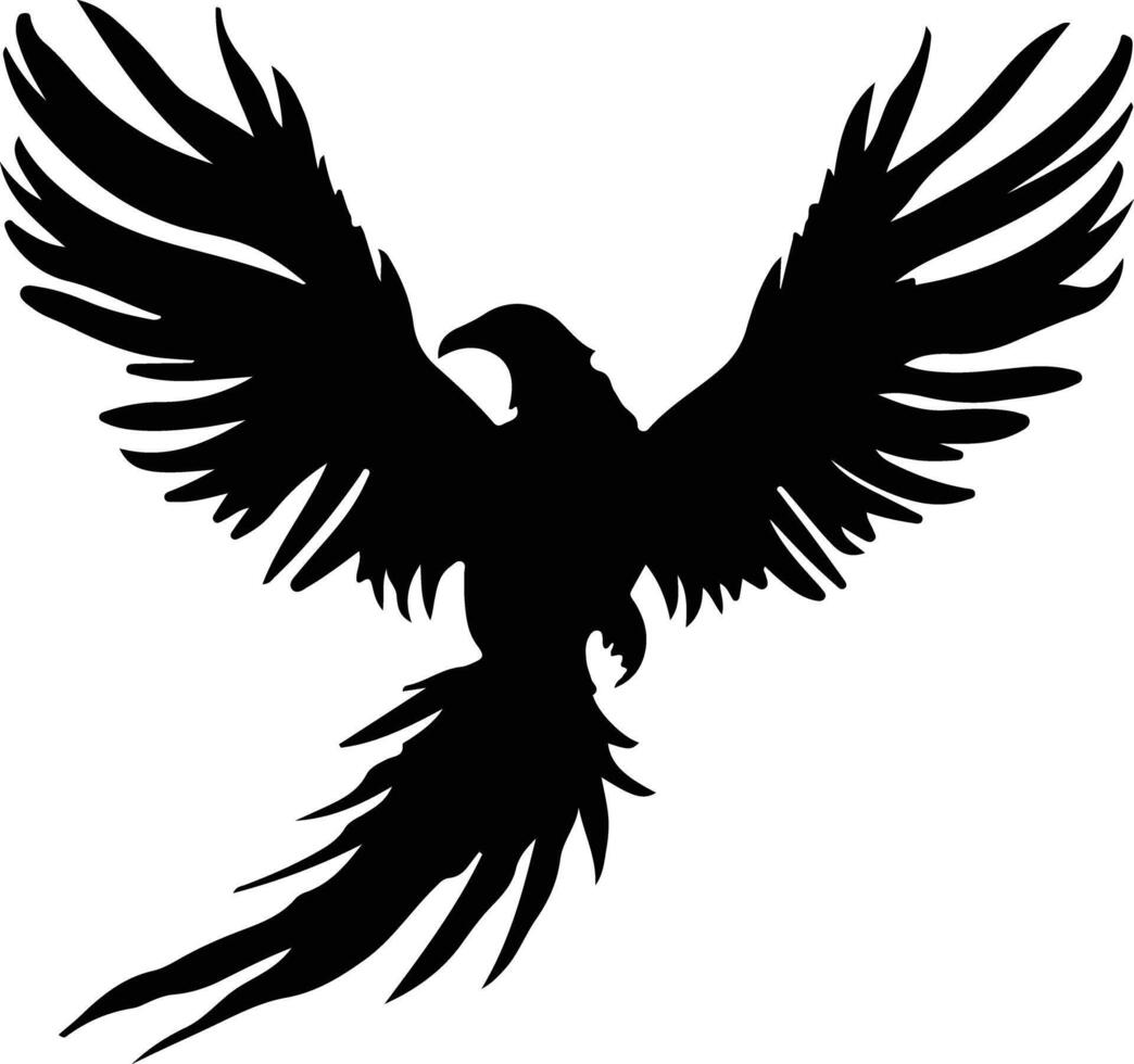 Archaeopteryx schwarz Silhouette vektor