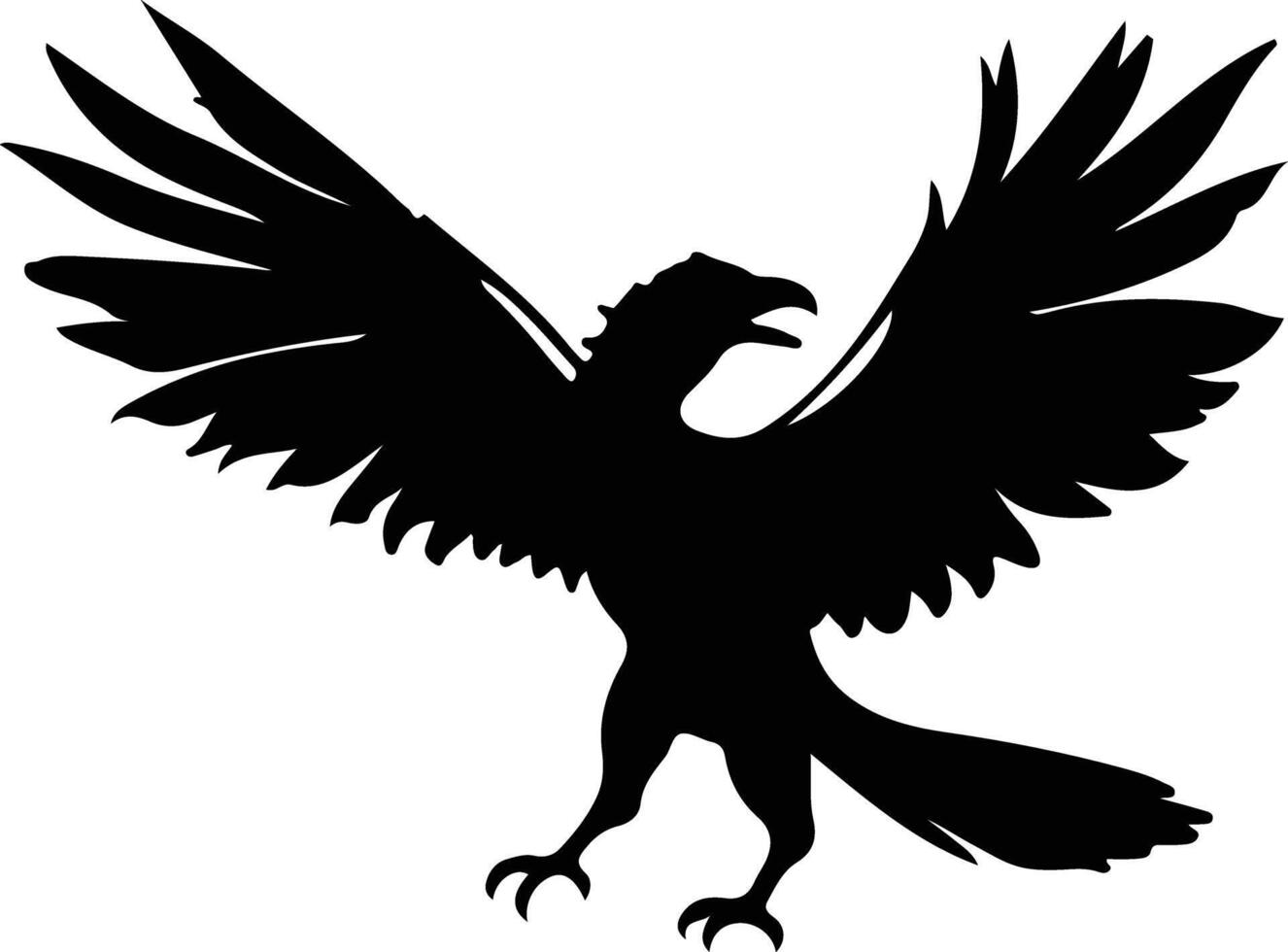 Archaeopteryx schwarz Silhouette vektor