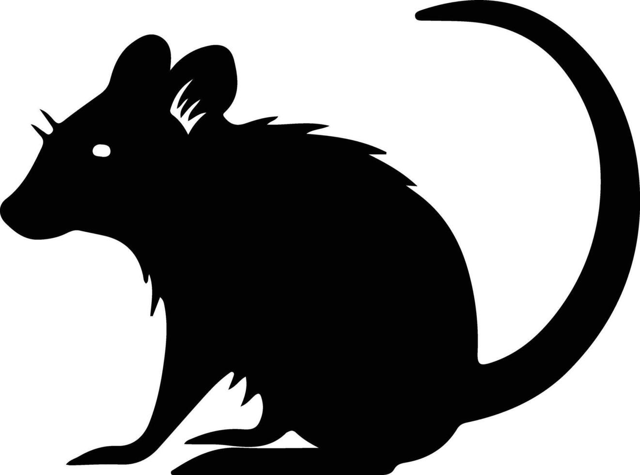 råtta svart silhuett vektor