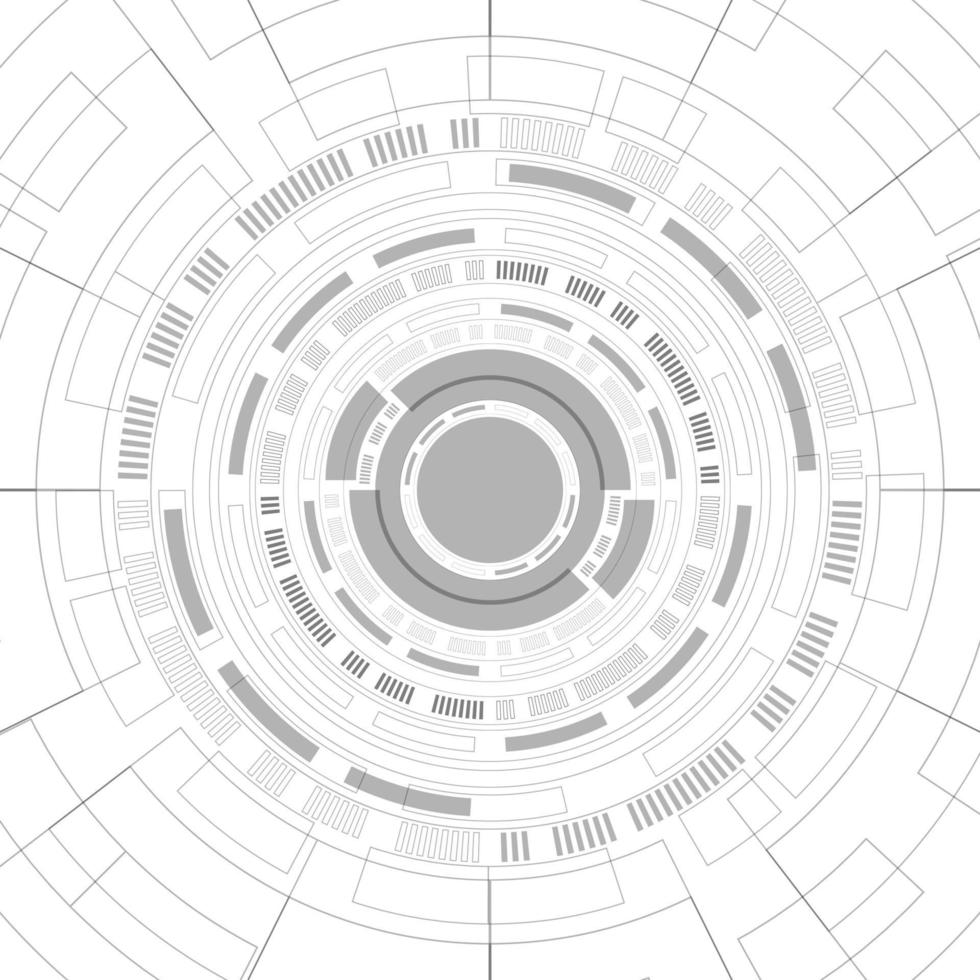 abstrakter Überlappungskreis digitaler Hintergrund, intelligente Linsentechnologie vektor