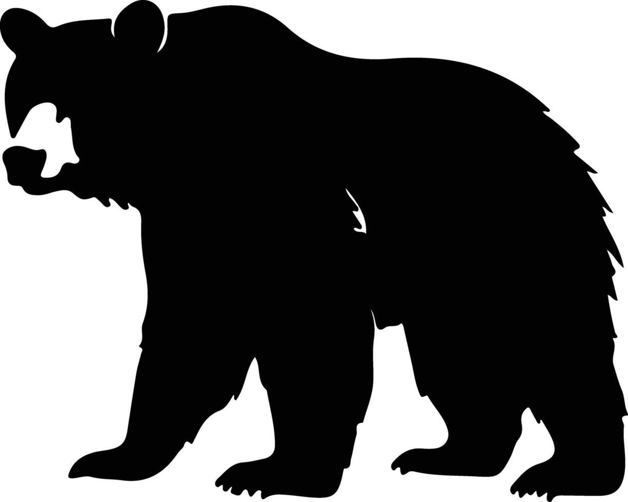 Schwarzbär schwarz Silhouette vektor