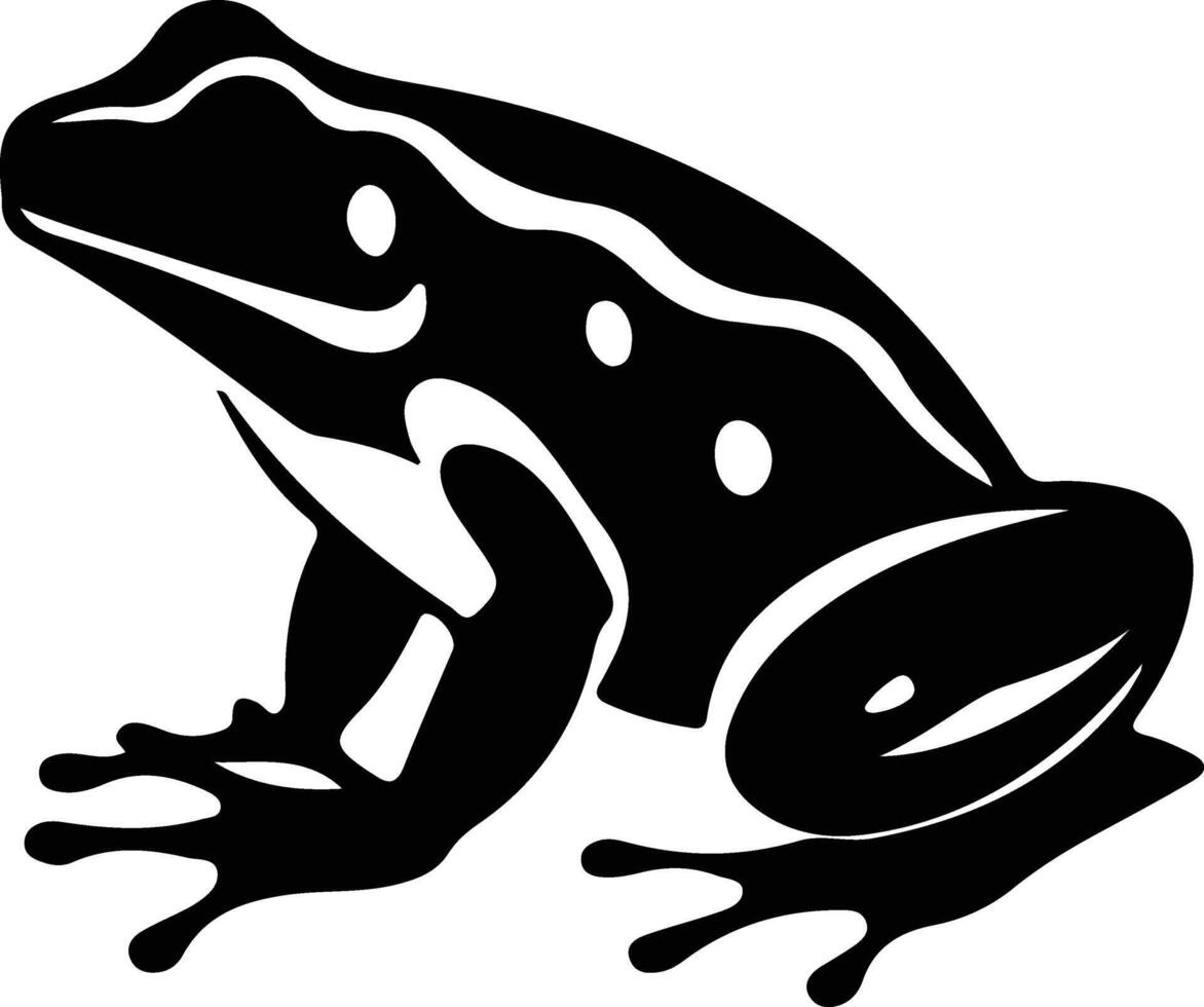 Ochsenfrosch schwarz Silhouette vektor