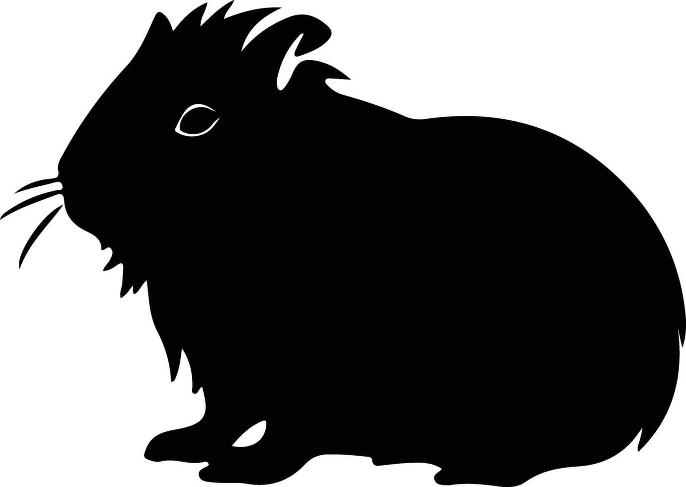 Meerschweinchen schwarz Silhouette vektor