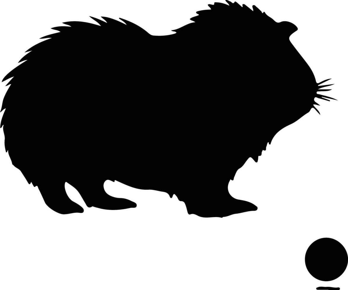 Meerschweinchen schwarz Silhouette vektor