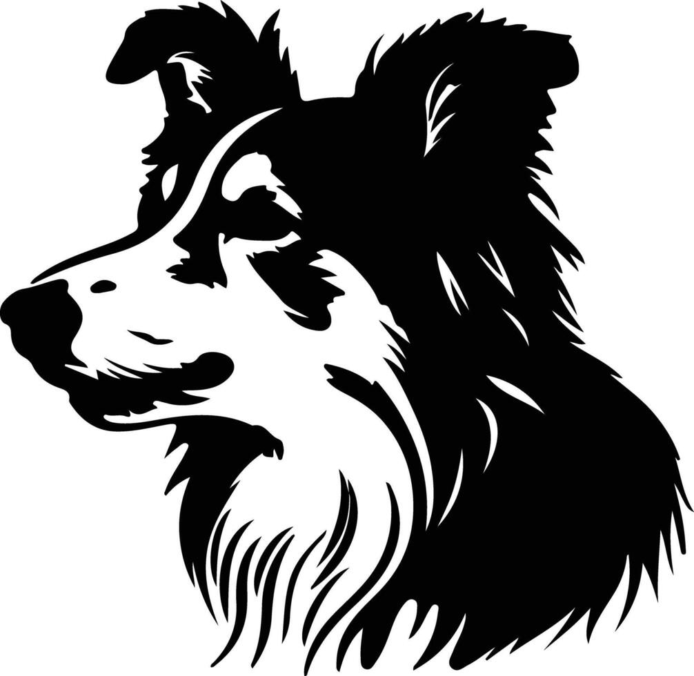 Collie schwarz Silhouette vektor