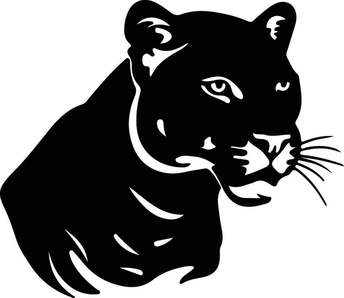 Puma schwarz Silhouette vektor