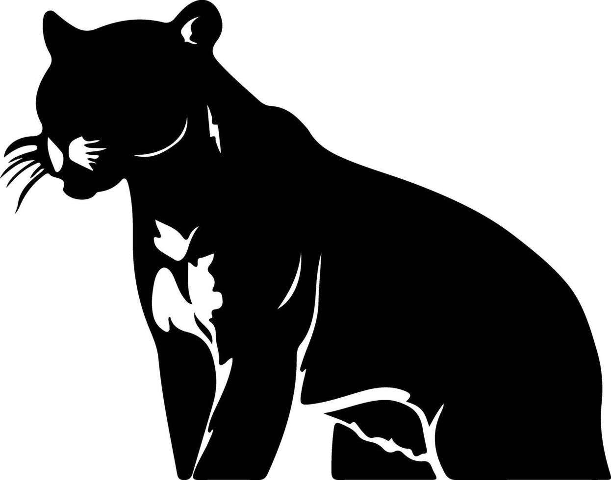 Puma schwarz Silhouette vektor