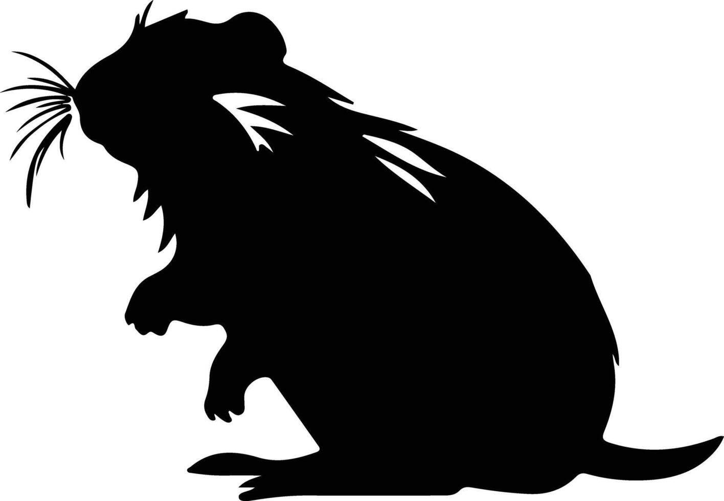 coypu schwarz Silhouette vektor