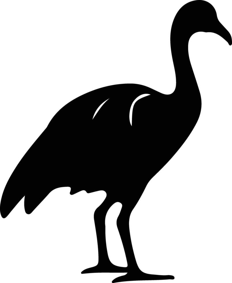 dodo schwarz Silhouette vektor