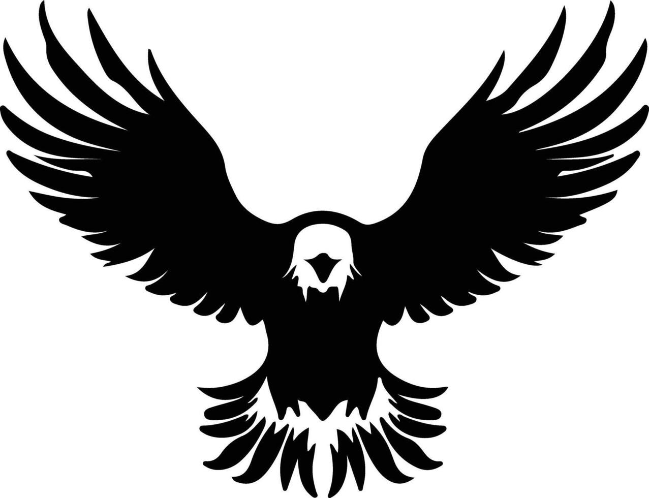 Adler schwarz Silhouette vektor