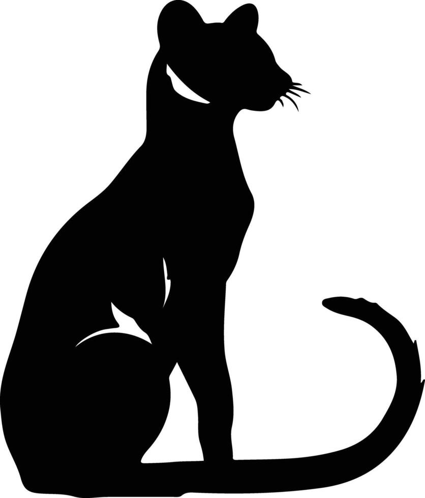 Fossa schwarz Silhouette vektor