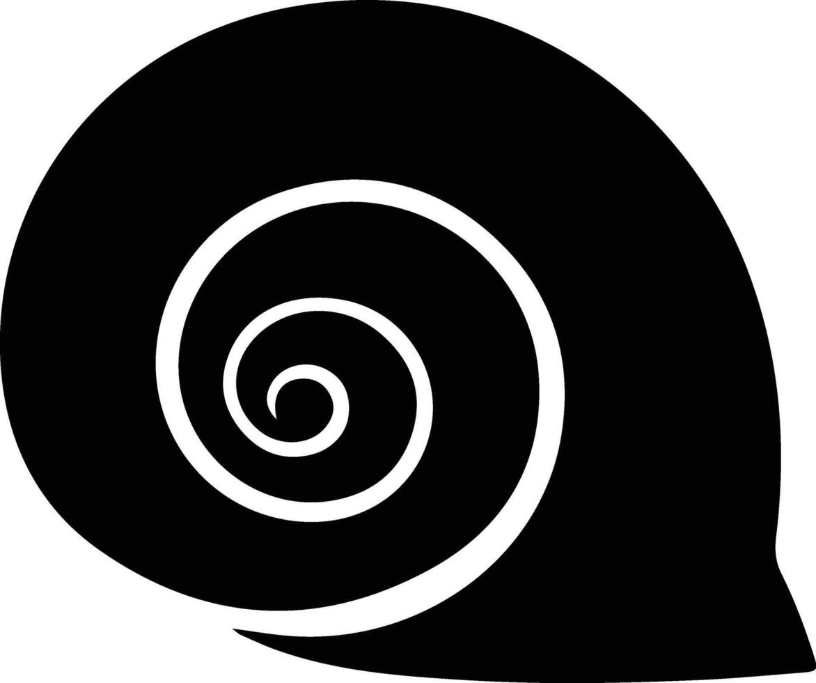 gastropod svart silhuett vektor