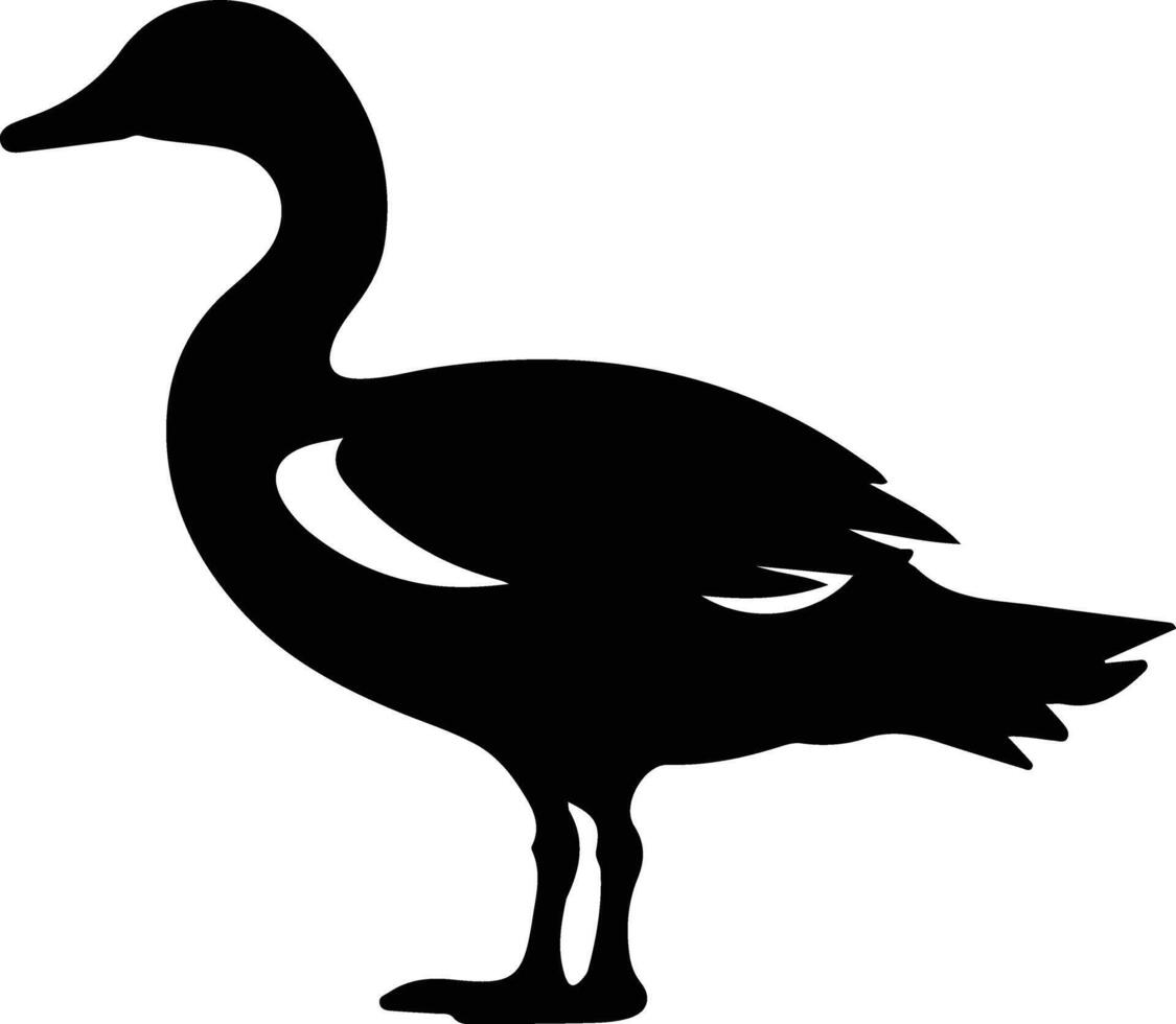 Gans schwarz Silhouette vektor