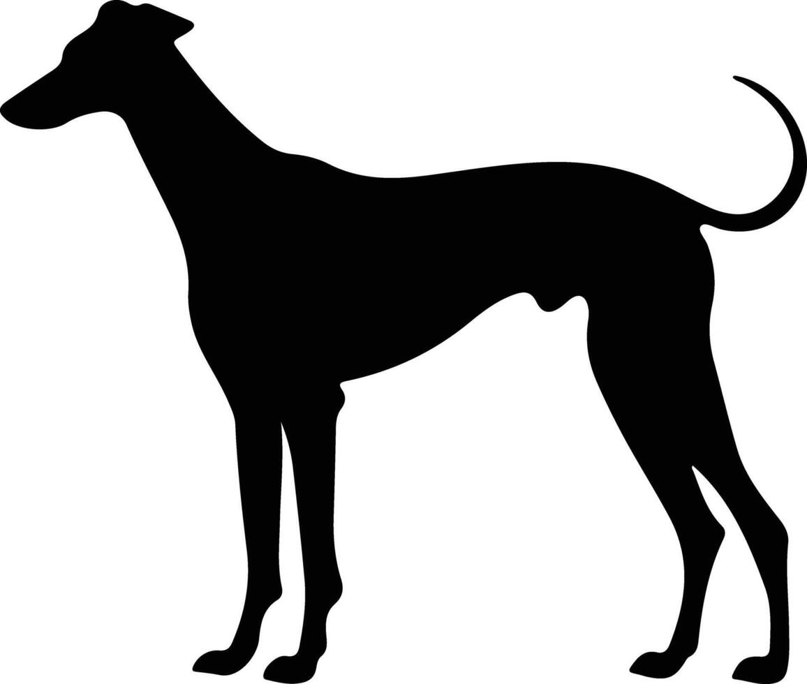 Windhund schwarz Silhouette vektor
