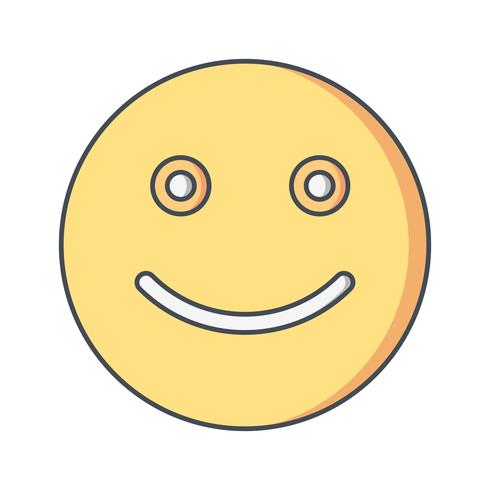 Glad Emoticon Vector Icon