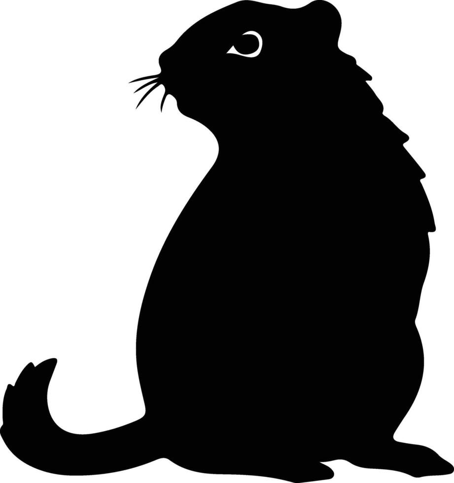 Hyrax schwarz Silhouette vektor