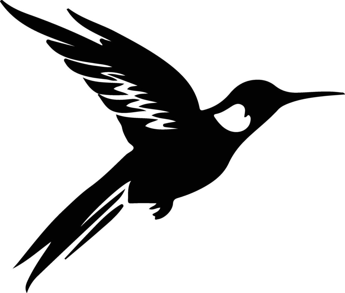 Kolibri schwarz Silhouette vektor