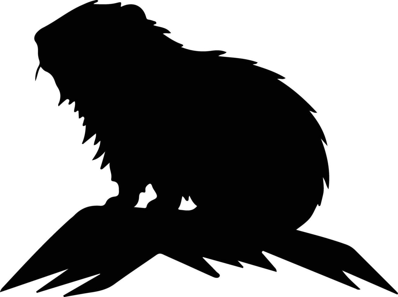 Lemming schwarz Silhouette vektor