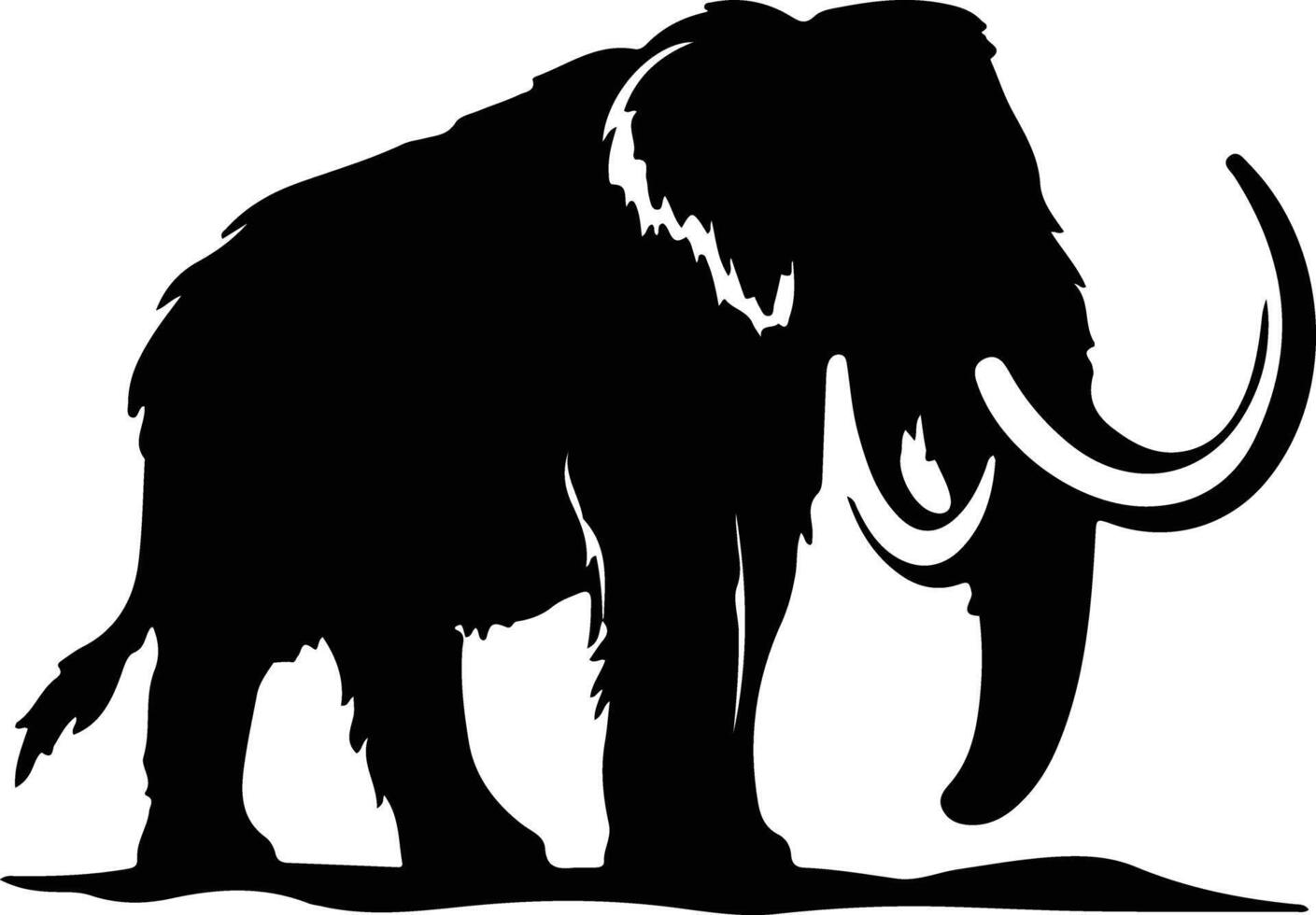 Mammut schwarz Silhouette vektor