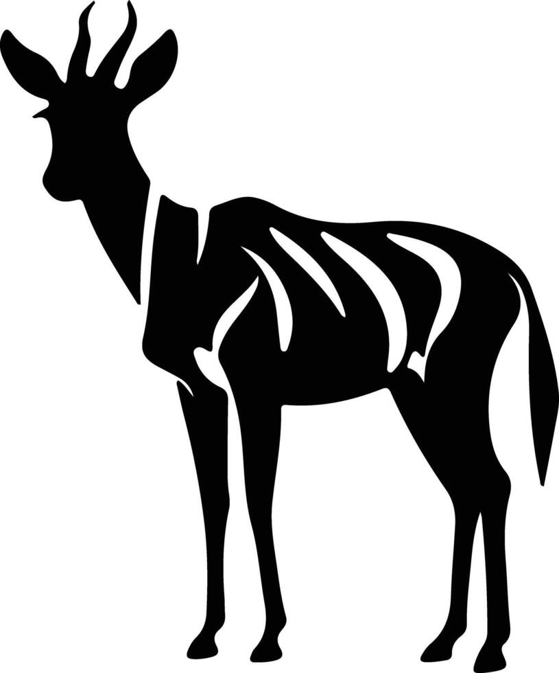 Okapi schwarz Silhouette vektor