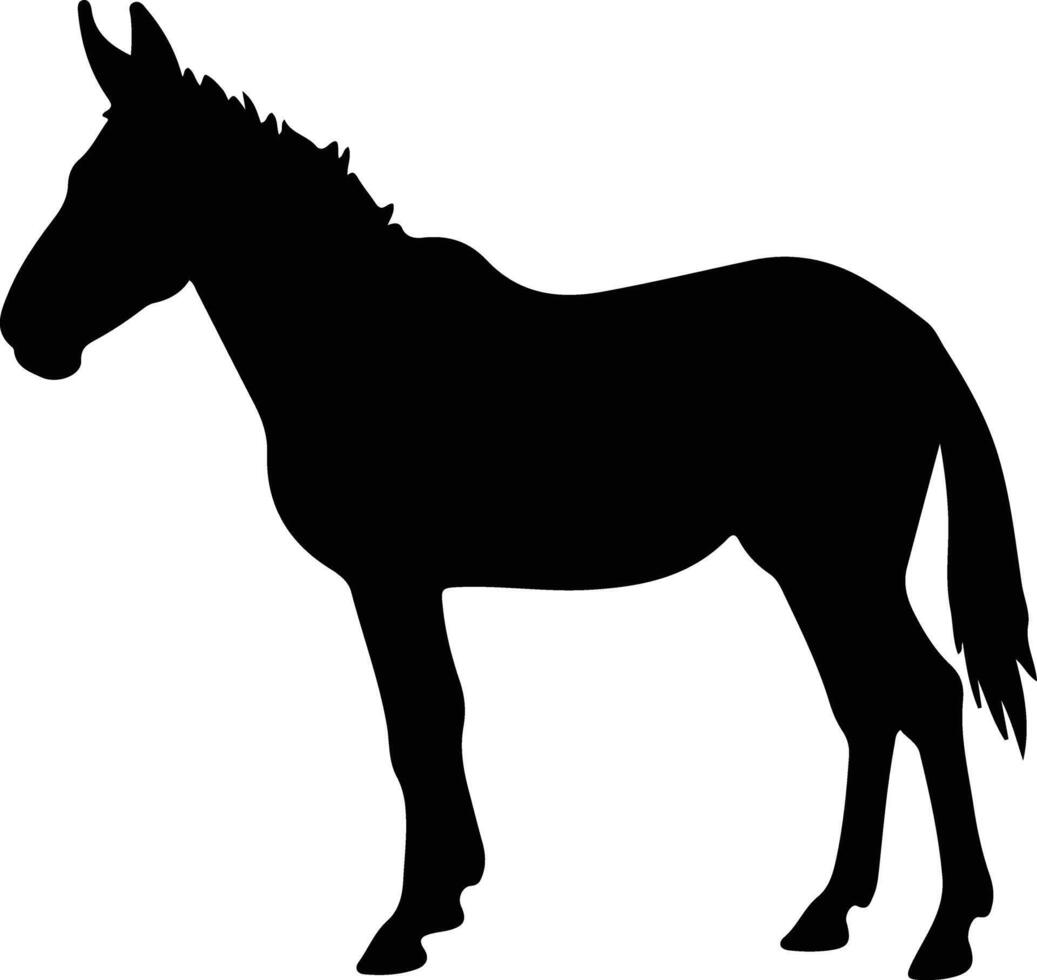 onager schwarz Silhouette vektor