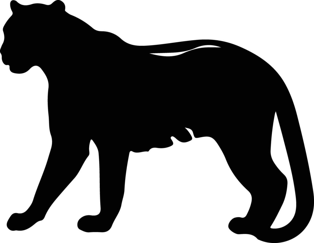 Panther schwarz Silhouette vektor