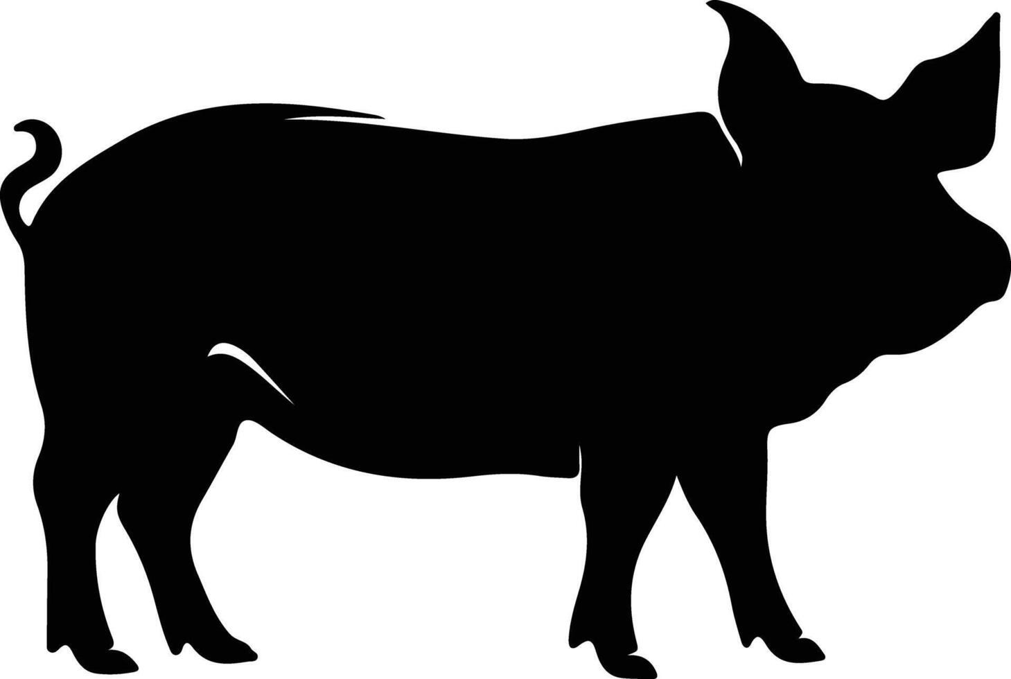 Schwein schwarz Silhouette vektor