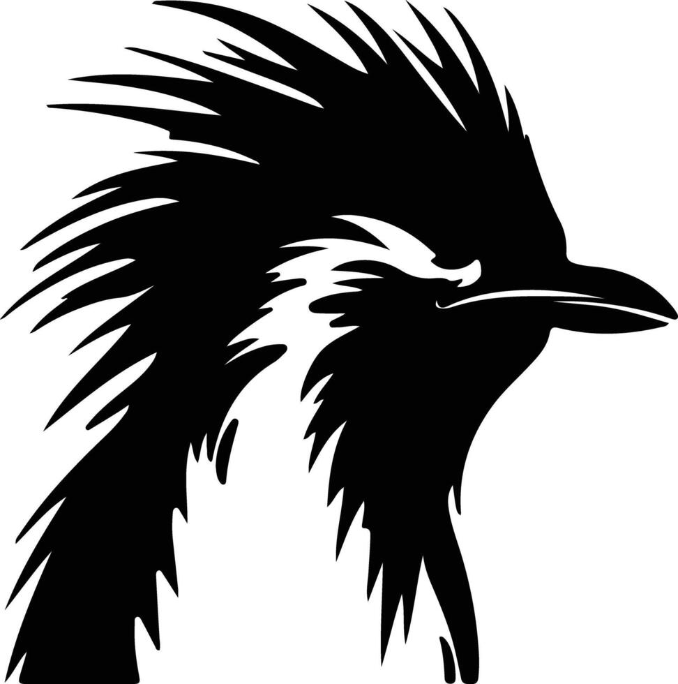 Rockhopper Pinguin schwarz Silhouette vektor