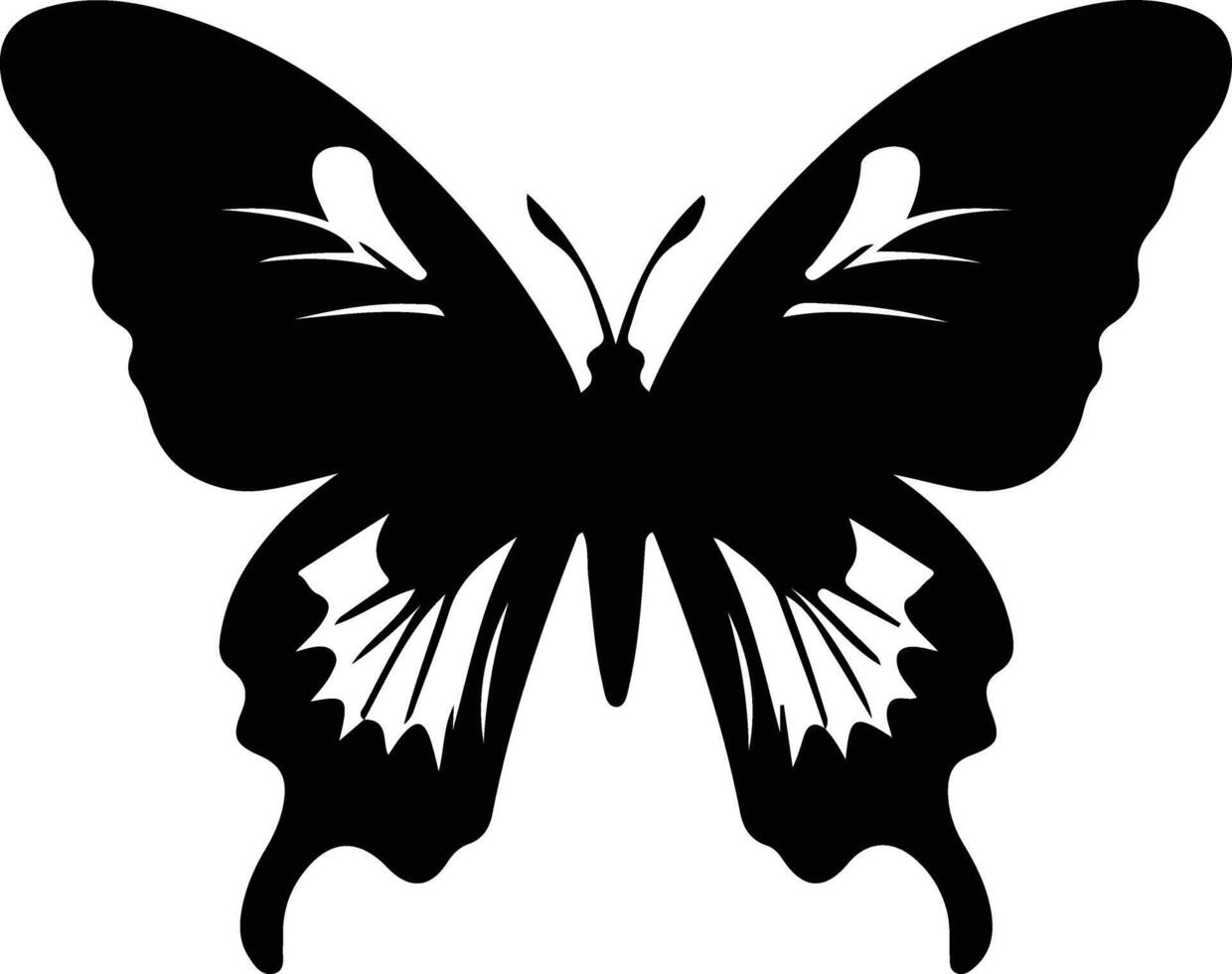 Königin Alexandras Vogel Flügel schwarz Silhouette vektor