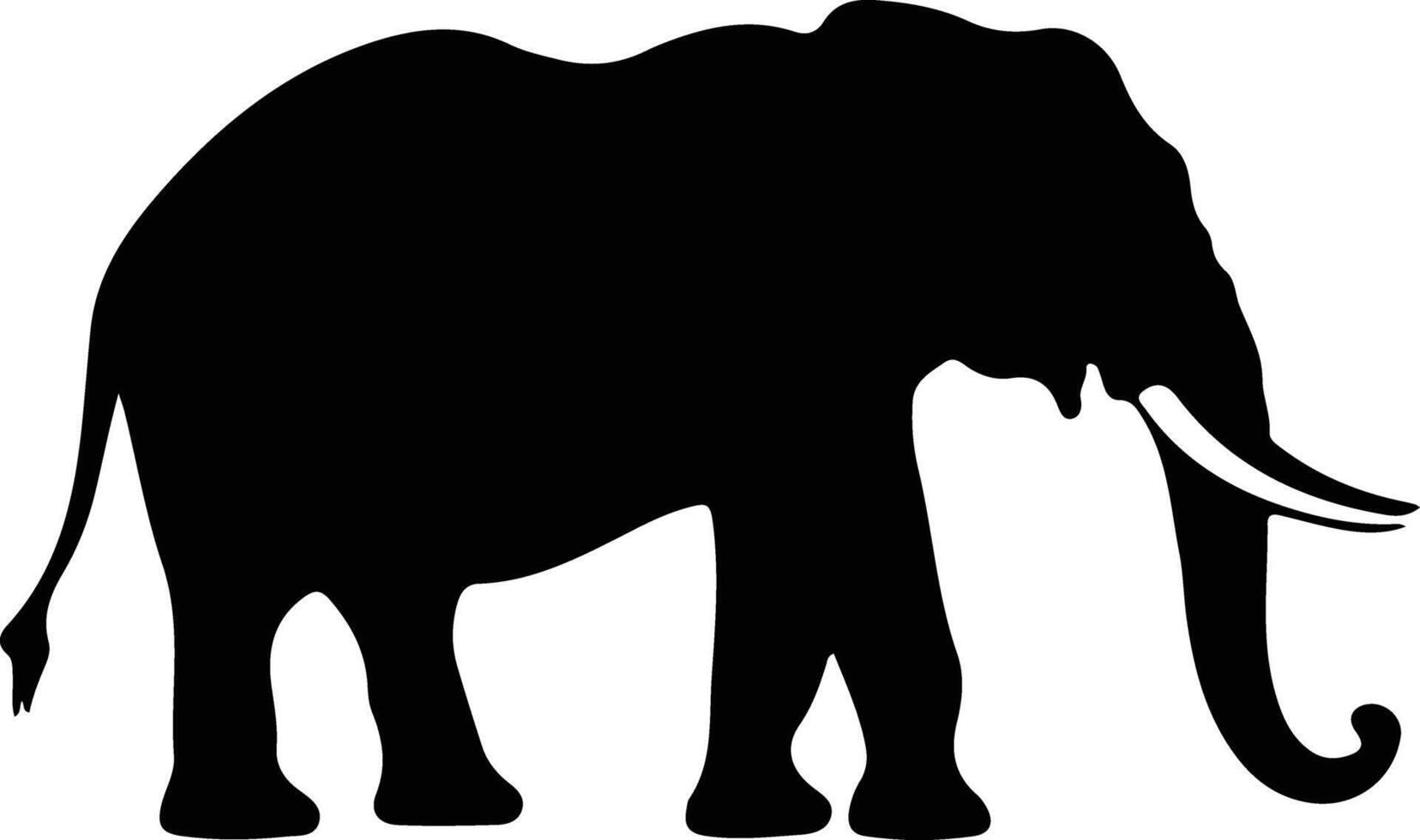 Platybelodon schwarz Silhouette vektor