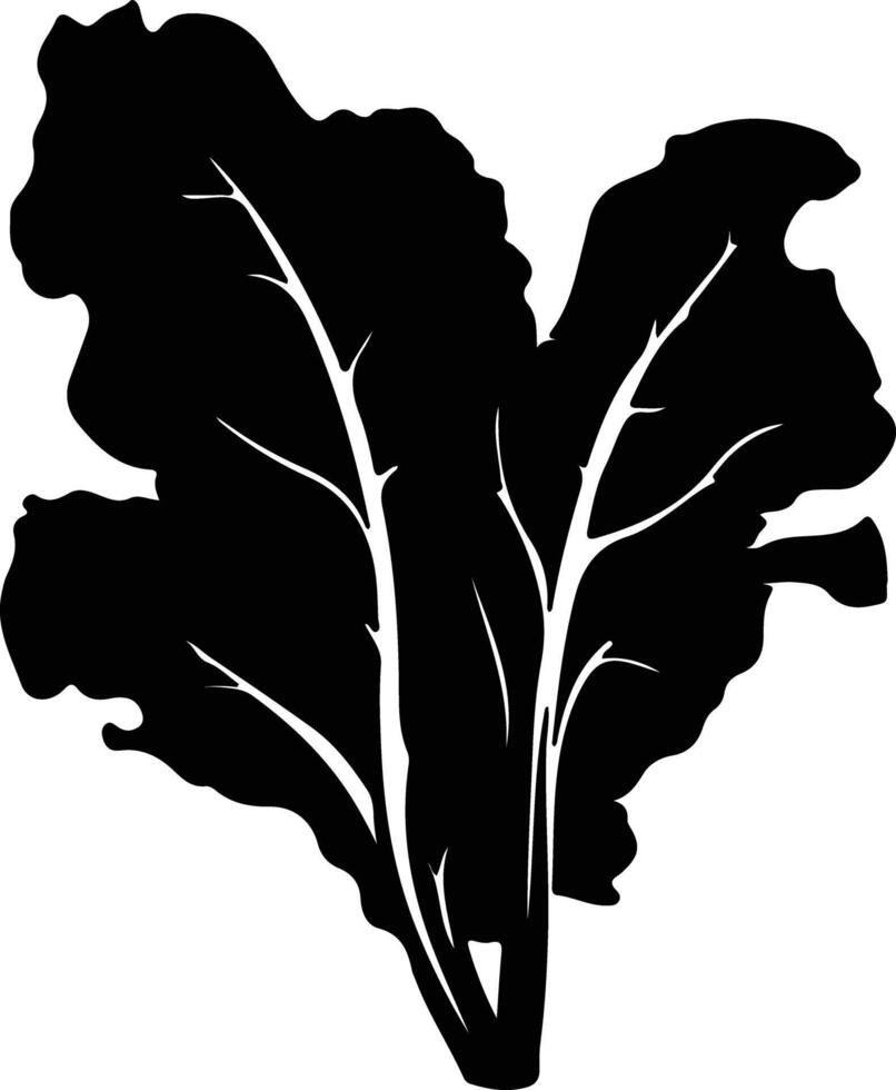 Kohl Grüns schwarz Silhouette vektor