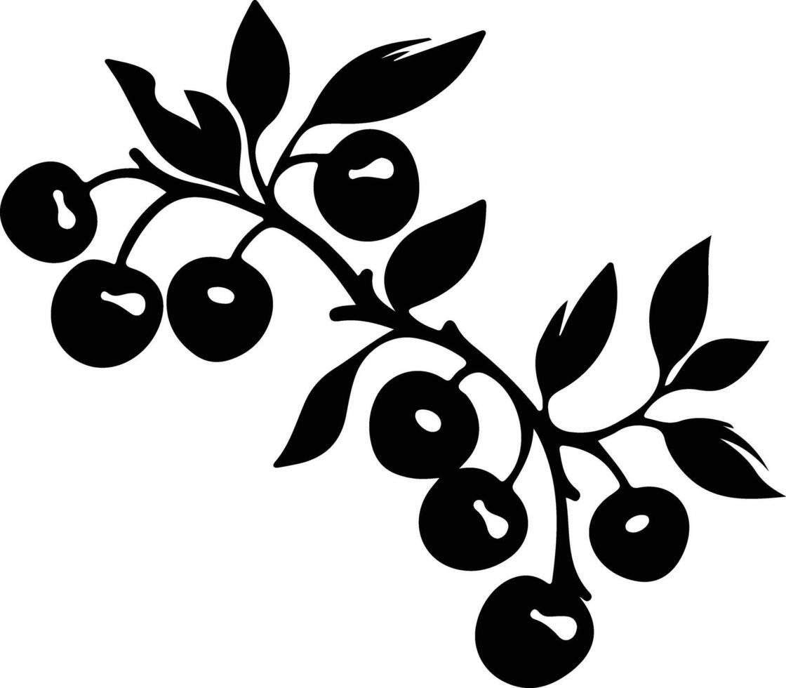 Zierapfel schwarz Silhouette vektor