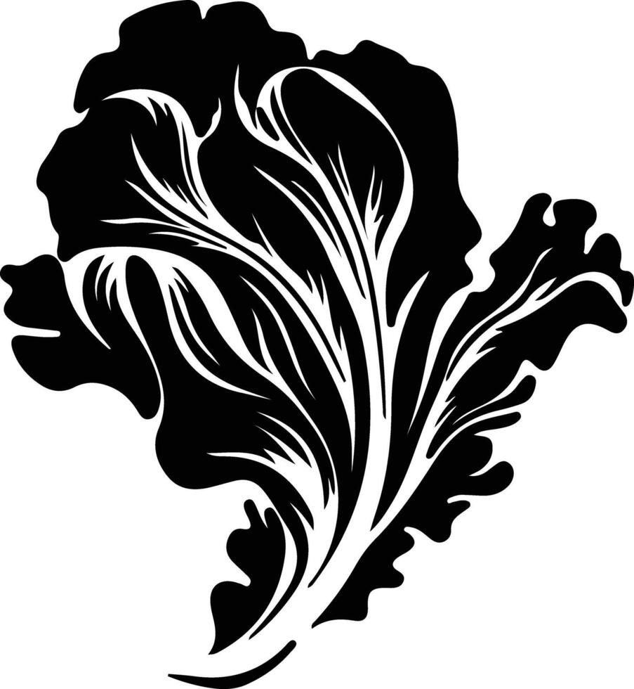 Radicchio schwarz Silhouette vektor