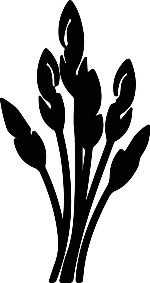 Spargel schwarz Silhouette vektor