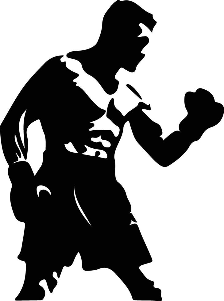 Boxer schwarz Silhouette vektor