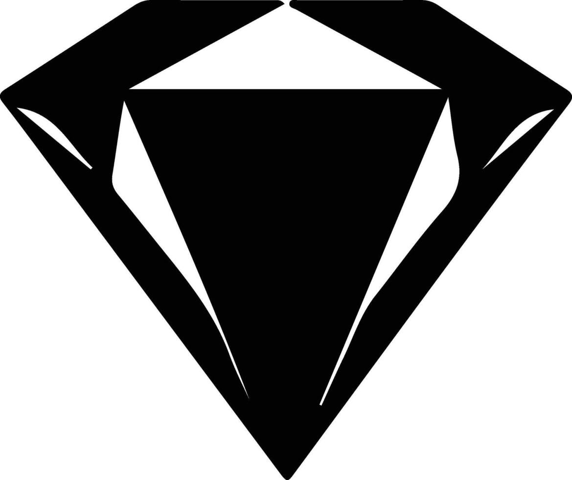 Diamant schwarz Silhouette vektor