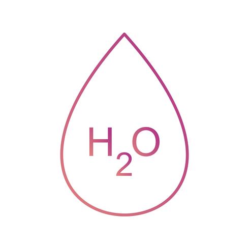 H2O-Vektor-Symbol vektor