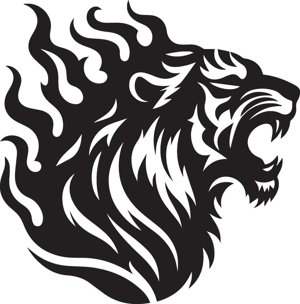 Tiger Kopf Vektor Grafik Symbol