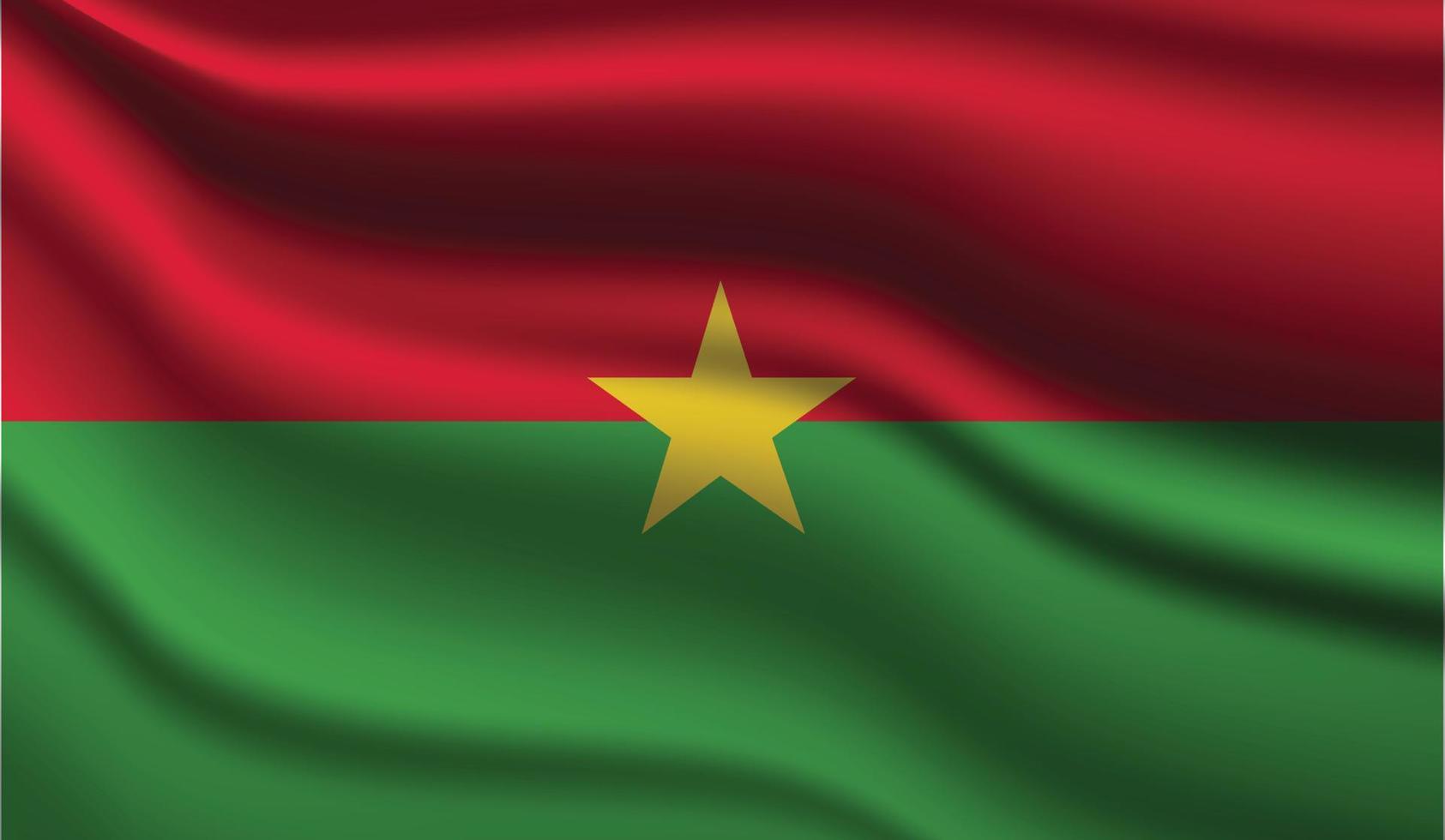 Burkina Faso realistisches modernes Flaggendesign vektor