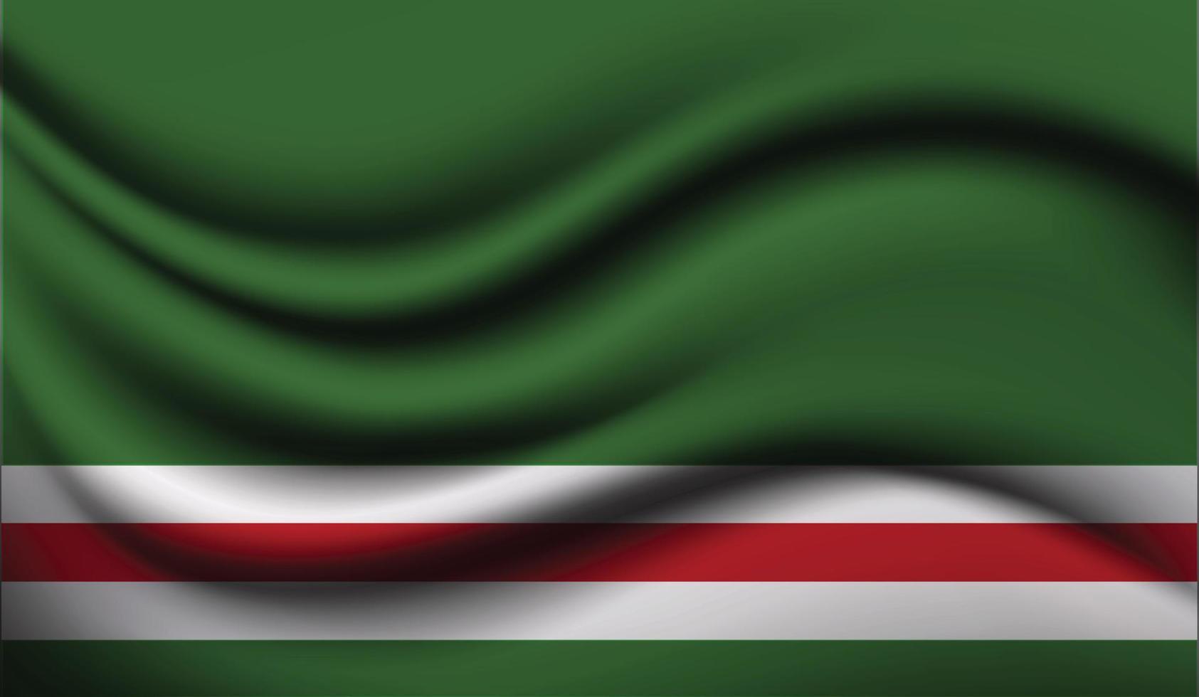 tjetjenska republiken lchkeria realistiska viftande flagga design vektor