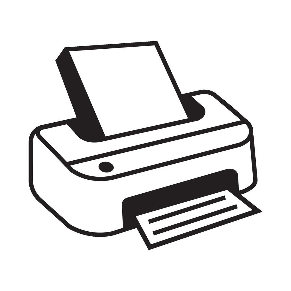 Drucken Maschine Symbol Logo Vektor Design Vorlage