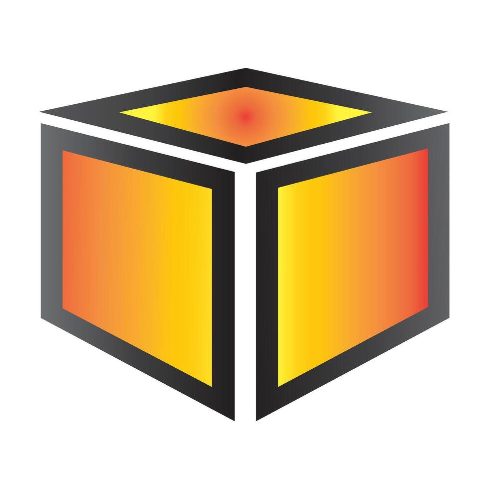 Box-Symbol-Logo-Vektor-Design-Vorlage vektor