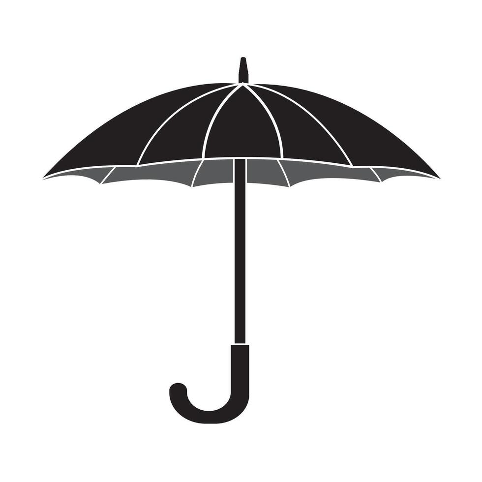 Regenschirm-Symbol-Logo-Vektor-Design-Vorlage vektor