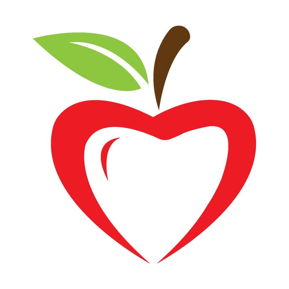 äpple ikon logotyp vektor design mall