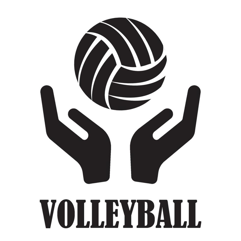 volley boll ikon logotyp vektor design mall