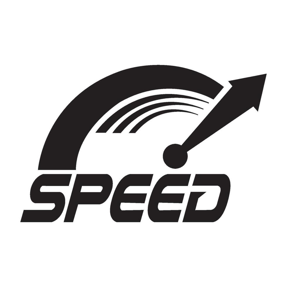 Geschwindigkeitssymbol-Logo-Vektor-Design-Vorlage vektor