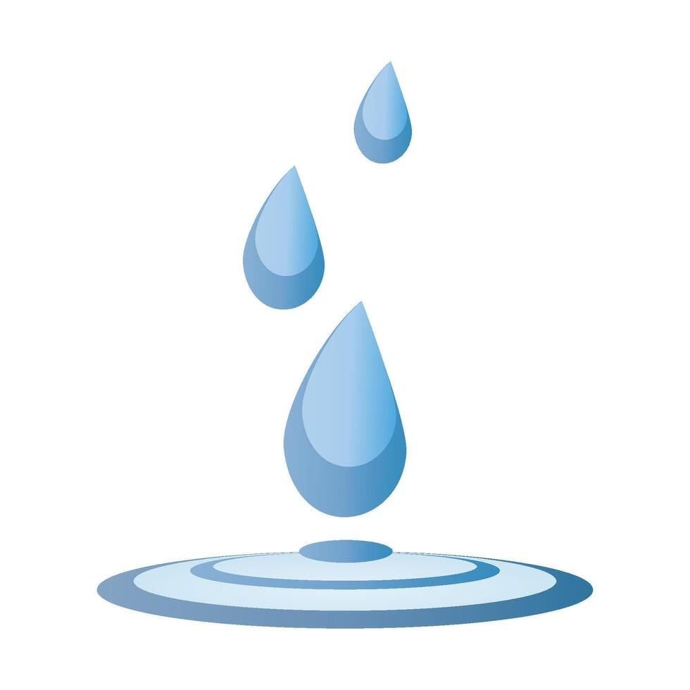 Wassertropfen-Symbol-Logo-Vektor-Design-Vorlage vektor