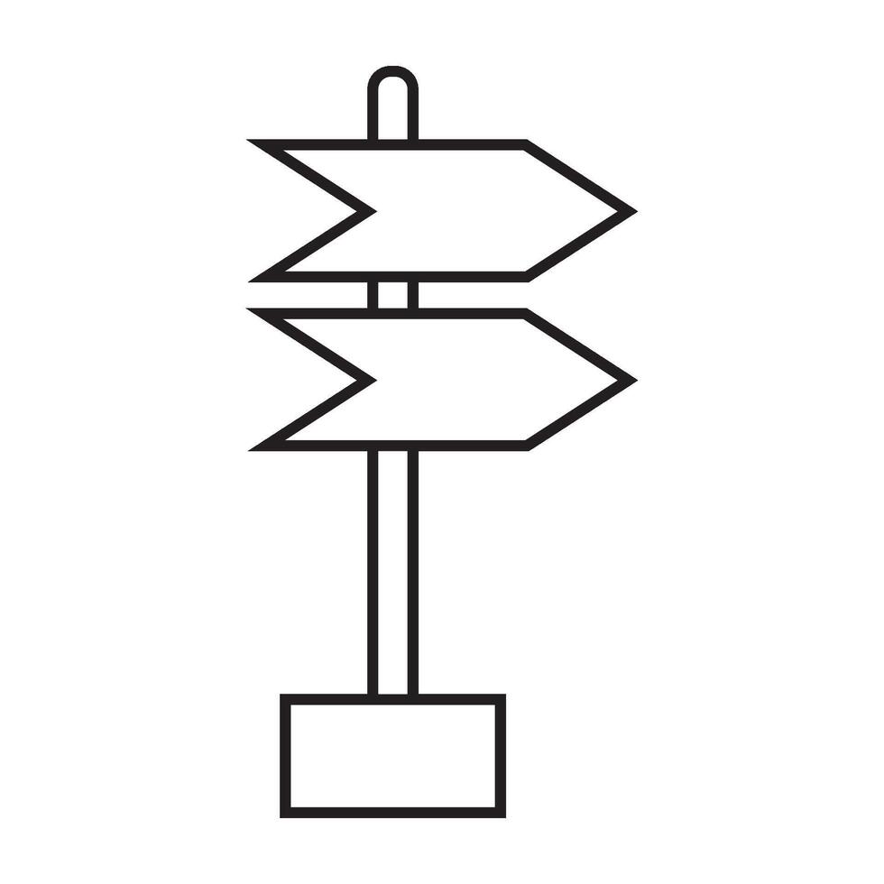 riktning skylt ikon logotyp vektor design mall