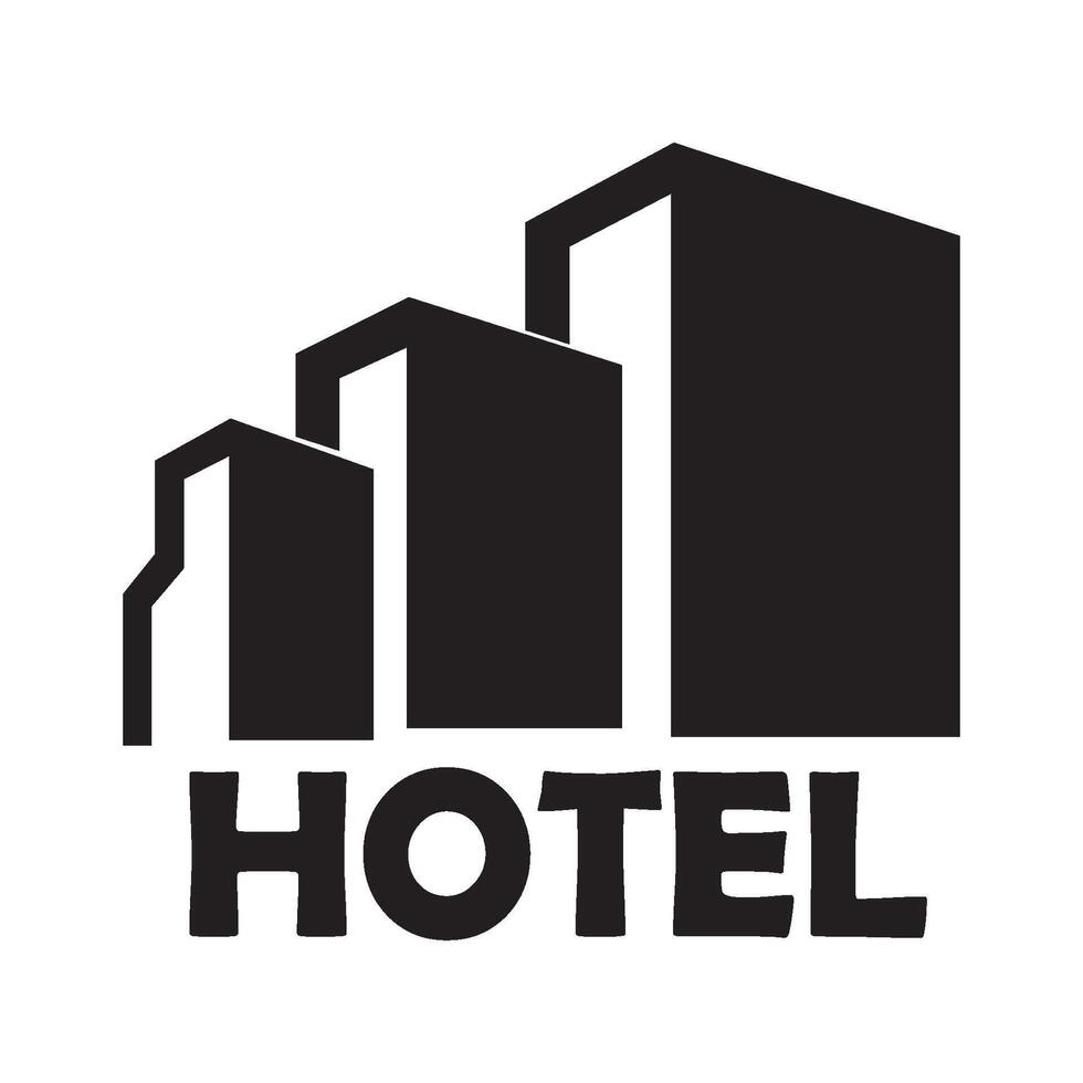 Hotel-Symbol-Logo-Vektor-Design-Vorlage vektor